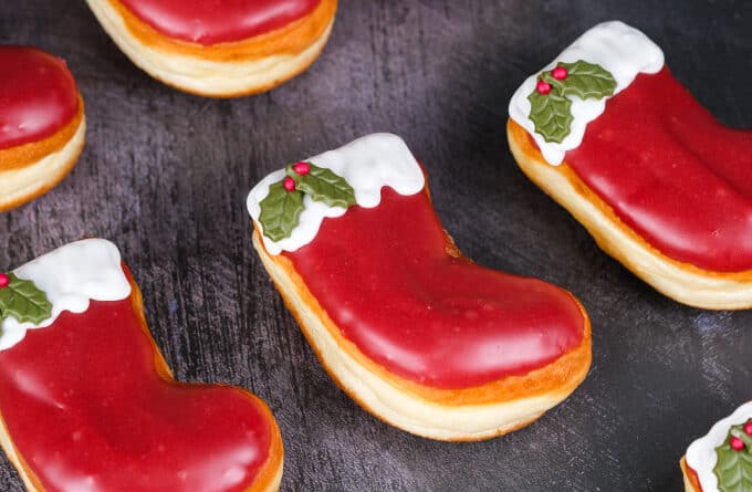 Christmas Stocking Doughnuts